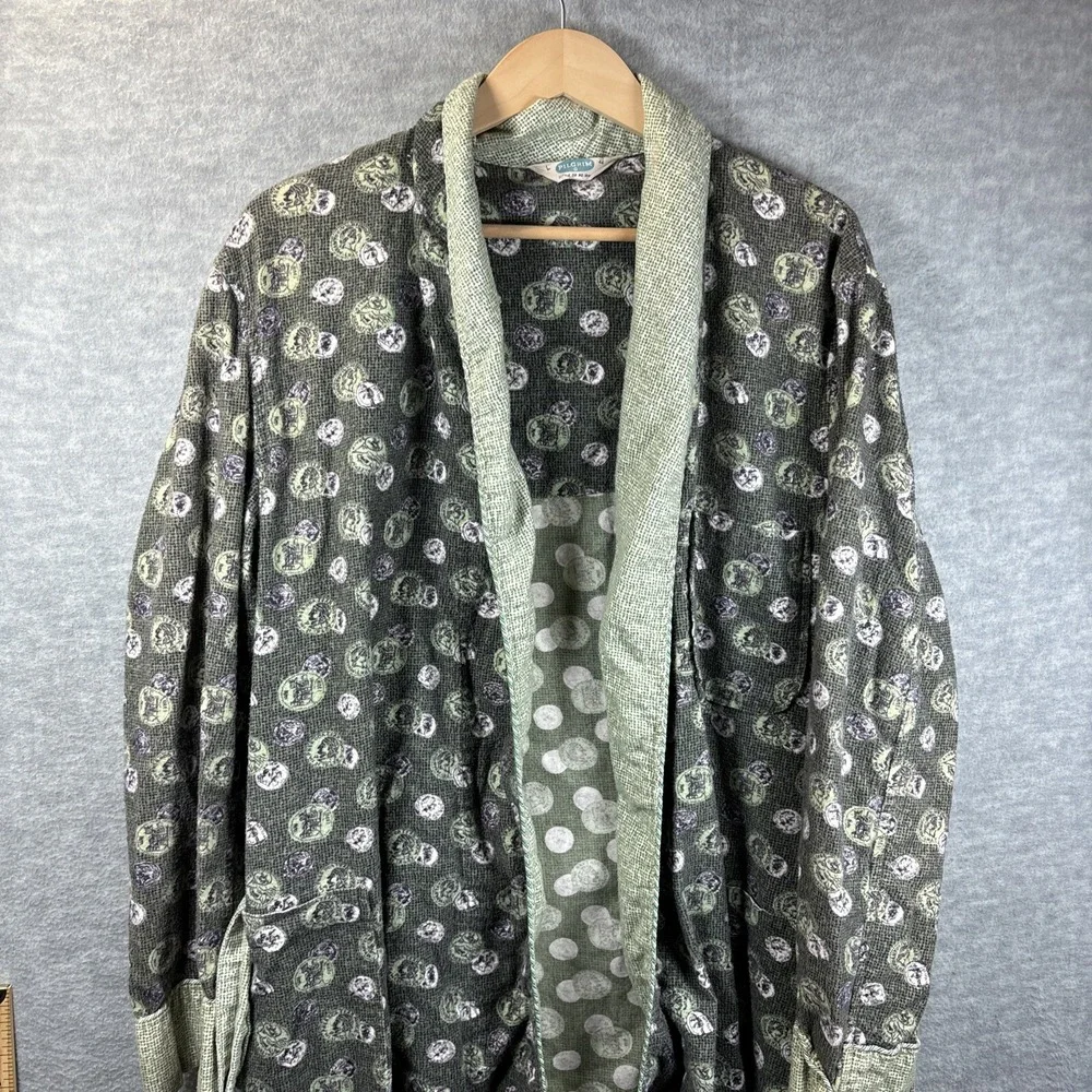 Pilgrim True Vintage 50s Blanket Robe Men L Flannel Sanforized Coins Green‎ Rare